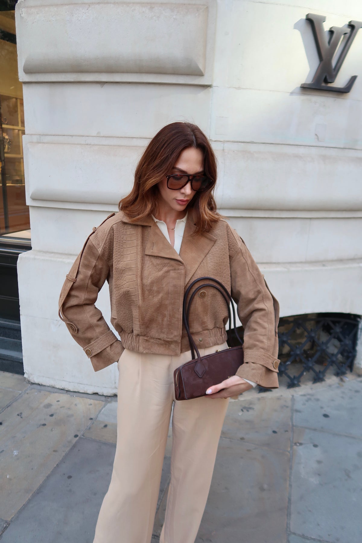 Siena Croco Embossed Trench Jacket