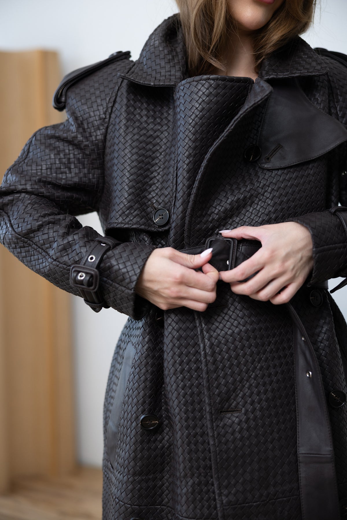 GIELFI Intrecciato Trench Coat