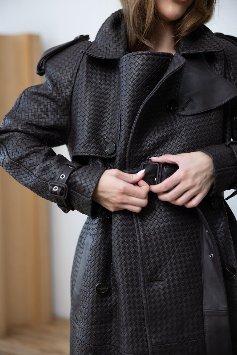 GIELFI Intrecciato Trench Coat