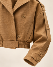 Siena Croco Embossed Trench Jacket