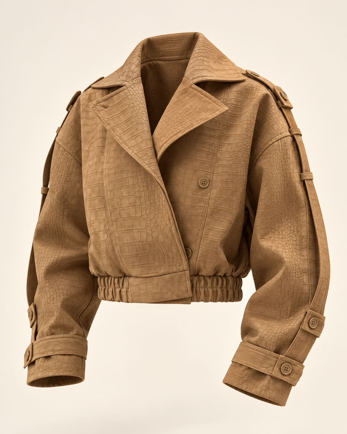 Siena Croco Embossed Trench Jacket