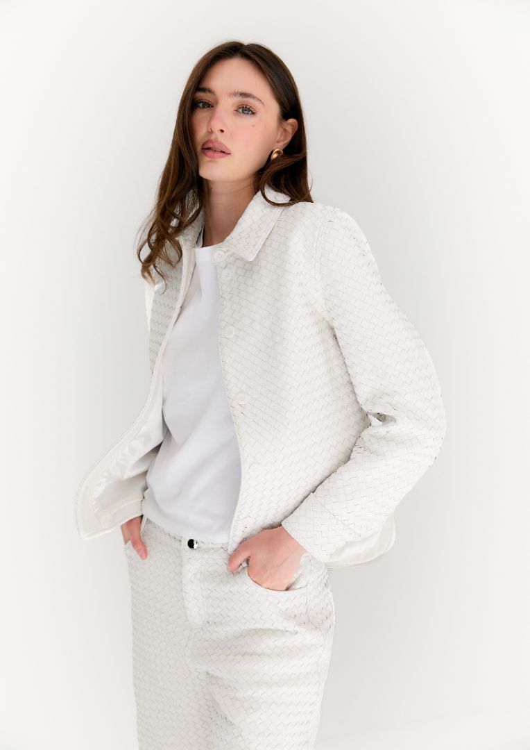 Intrecciato Off white jacket