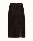 Valentina Suede Midi Skirt